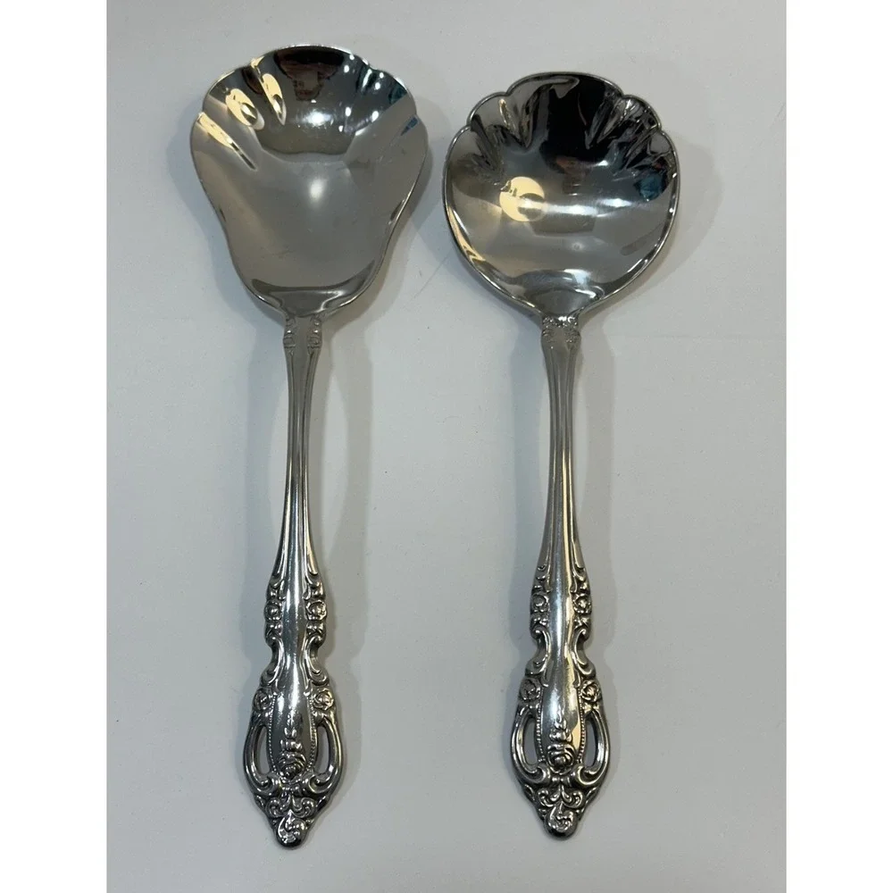Oneida Community Brahms Stainless Steel Serving Set Spoons 9 PIECES READ